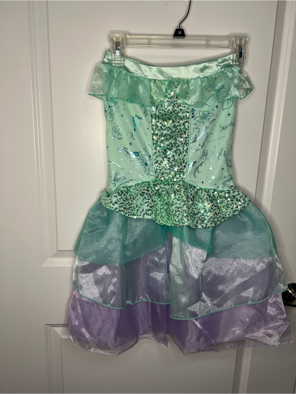 Disney Mint Green and Lavender Sequin Little Mermaid Arielle Costume